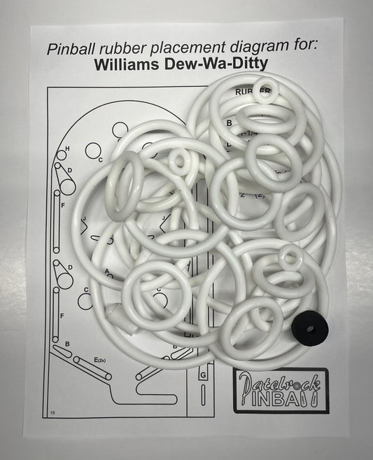Williams Dew-Wa-Ditty Pinball Machine Rubber Ring Kit