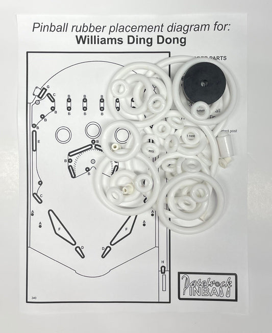 Williams Ding Dong Pinball Machine Rubber Ring Kit