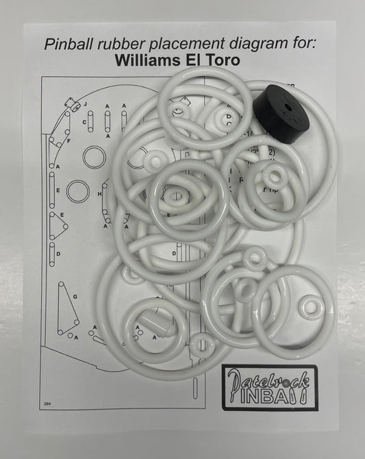Williams El Toro Pinball Machine Rubber Ring Kit