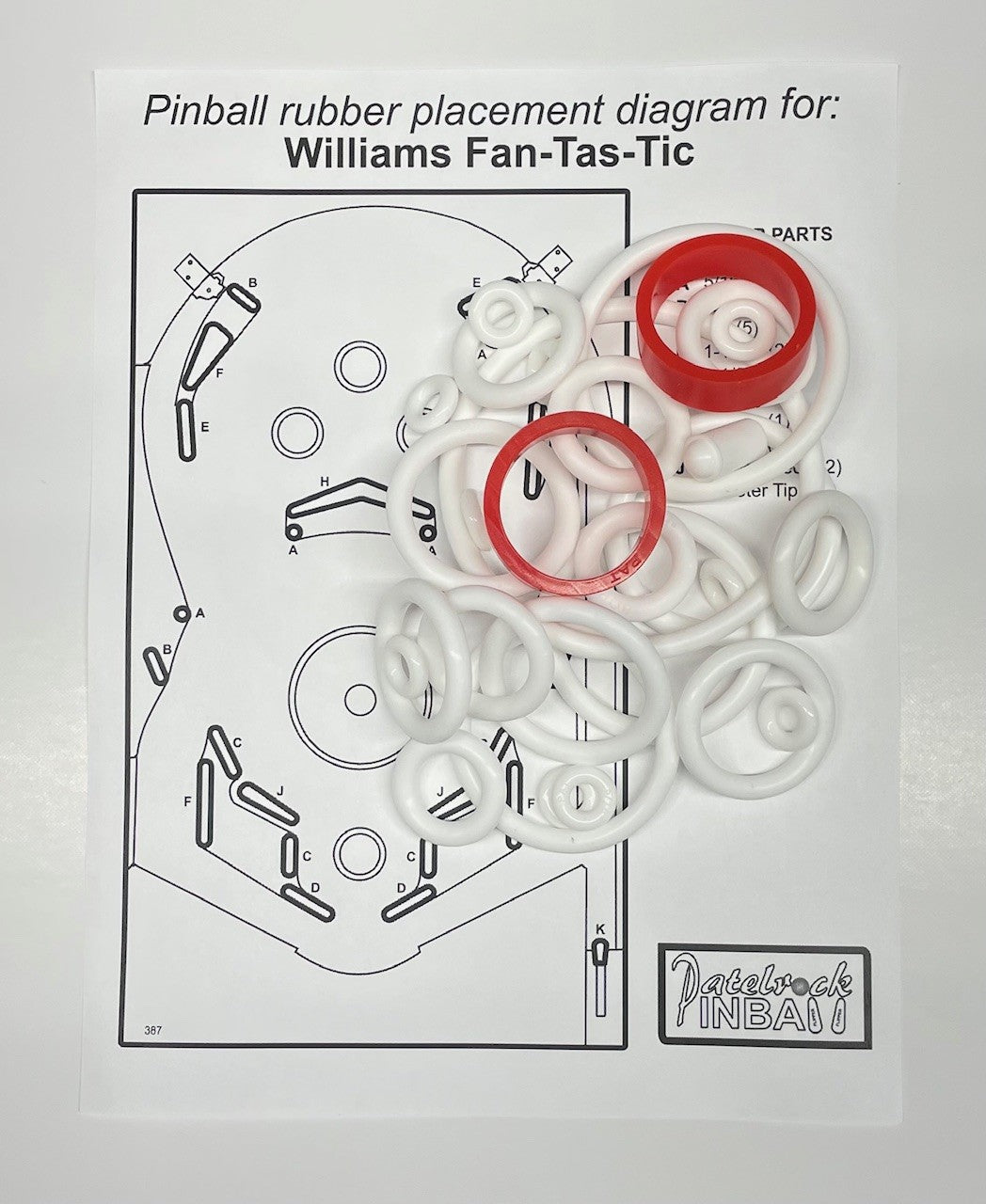Williams Fan-Tas-Tic Pinball Machine Rubber Ring Kit