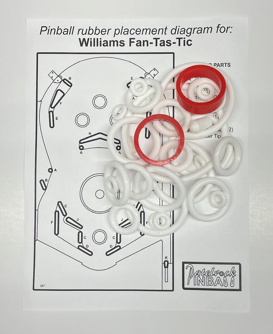 Williams Fan-Tas-Tic Pinball Machine Rubber Ring Kit
