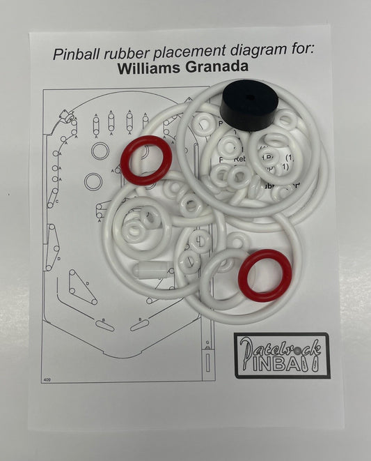 Williams Granada Pinball Machine Rubber Ring Kit