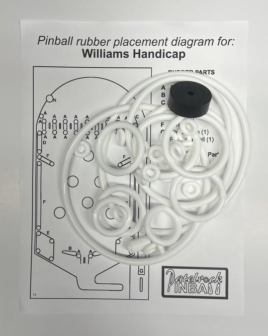 Williams Handicap Pinball Machine Rubber Ring Kit