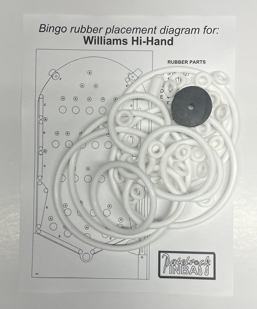 Williams Hi Hand Bingo Machine Rubber Ring Kit
