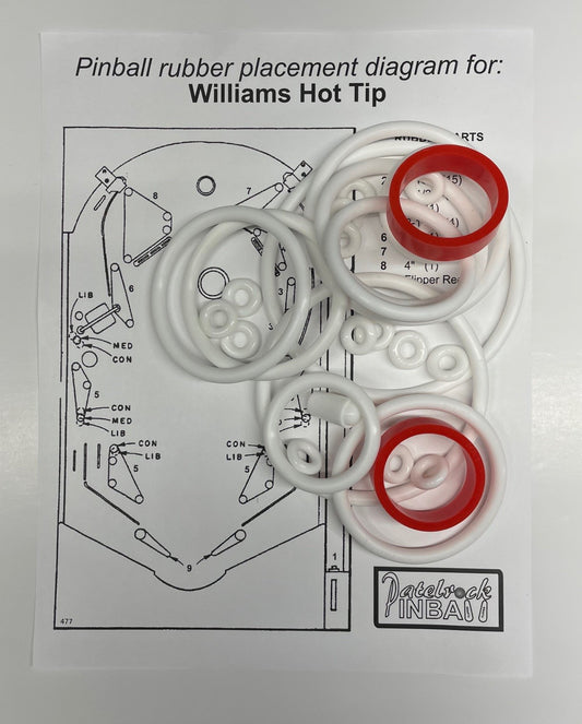 Williams Hot Tip (Solid State) Pinball Machine Maintenance Kit