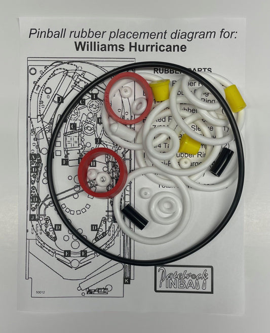 Williams Hurricane Pinball Machine Rubber Ring Kit