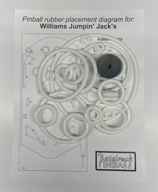 Williams Jumpin' Jack's Pinball Machine Rubber Ring Kit