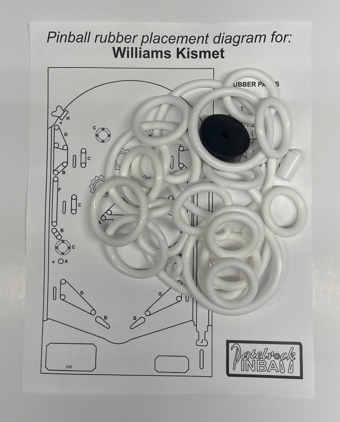 Williams Kismet Pinball Machine Rubber Ring Kit