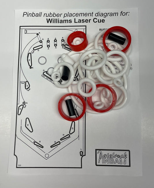 Williams Laser Cue Pinball Machine Rubber Ring Kit
