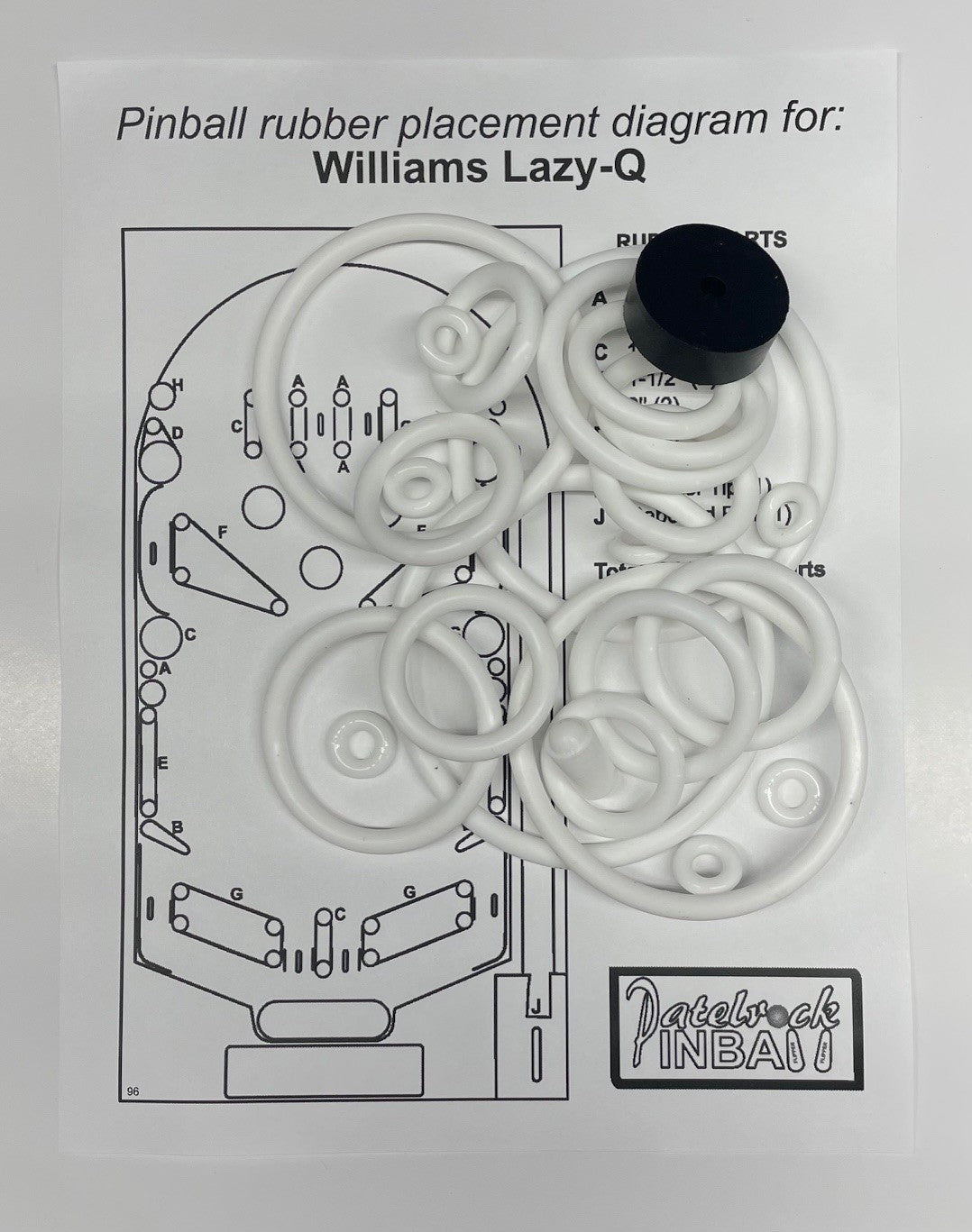 Williams Lazy-Q Pinball Machine Rubber Ring Kit
