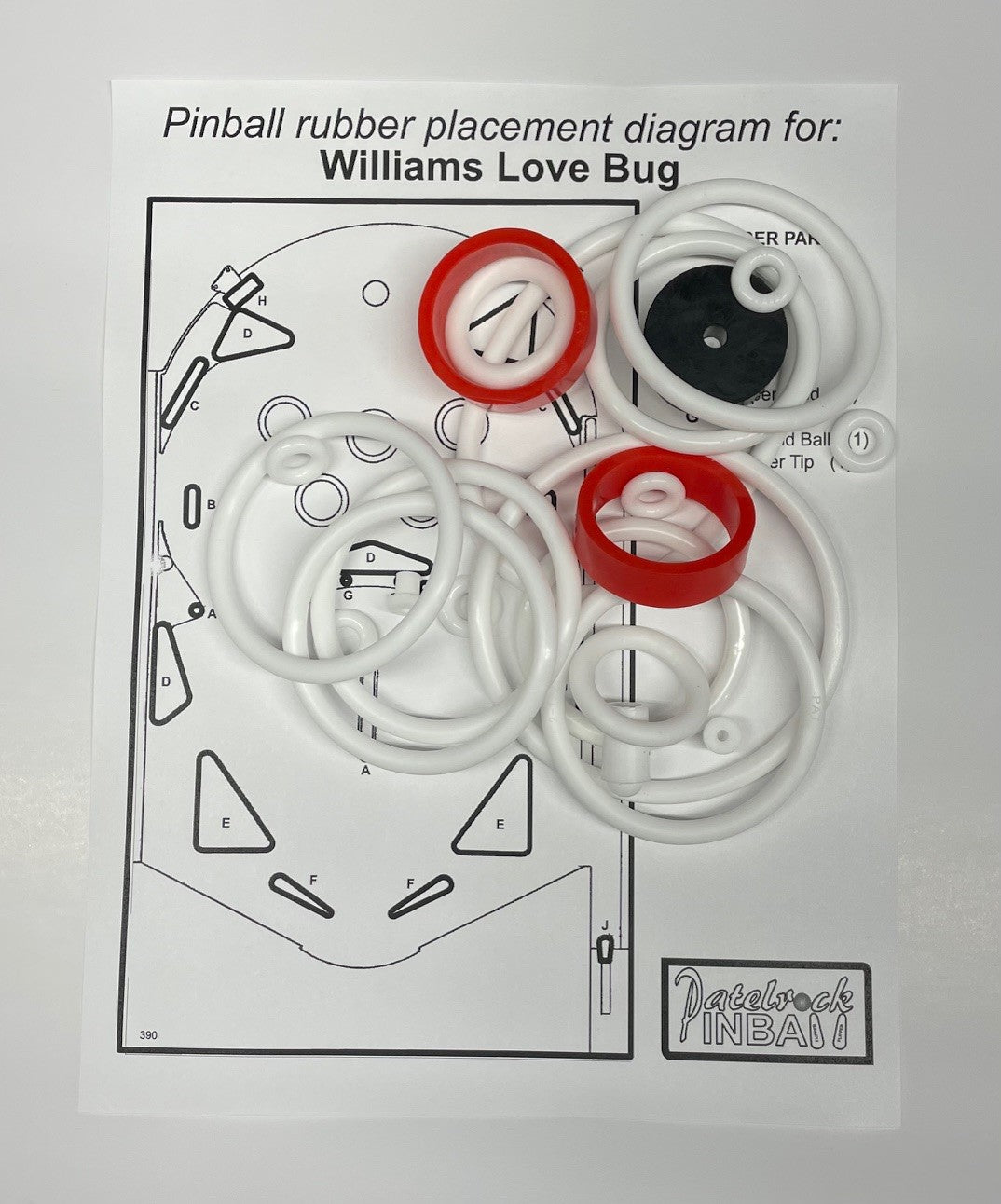 Williams Love Bug Pinball Machine Rubber Ring Kit