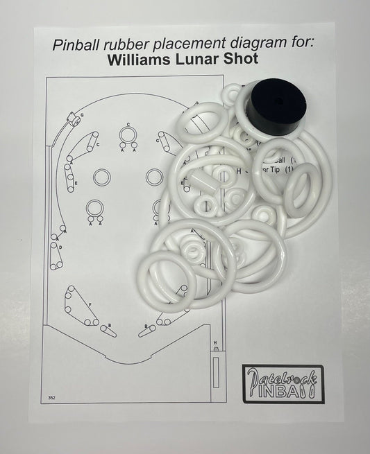 Williams Lunar Shot Pinball Machine Rubber Ring Kit