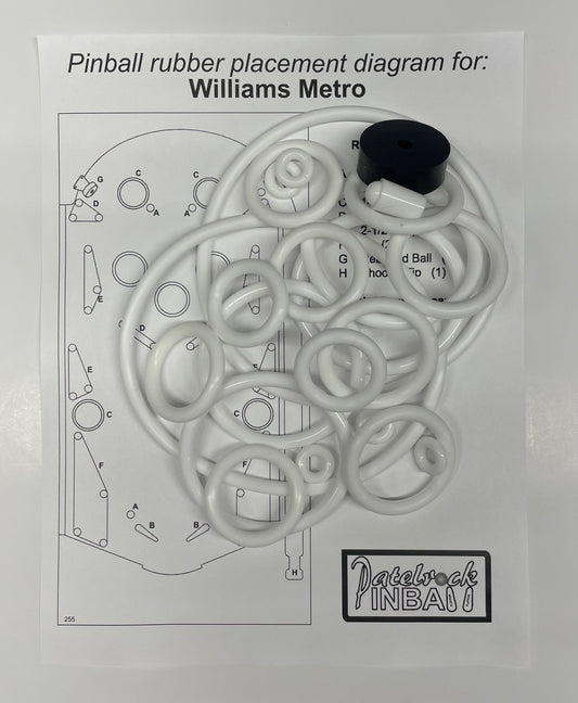 Williams Metro Pinball Machine Rubber Ring Kit