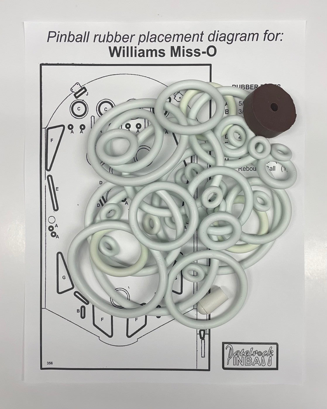 Williams Miss-O Pinball Machine Rubber Ring Kit
