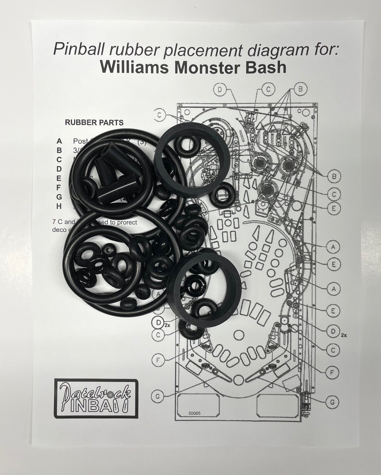 Williams Monster Bash Pinball Machine Maintenance Kit
