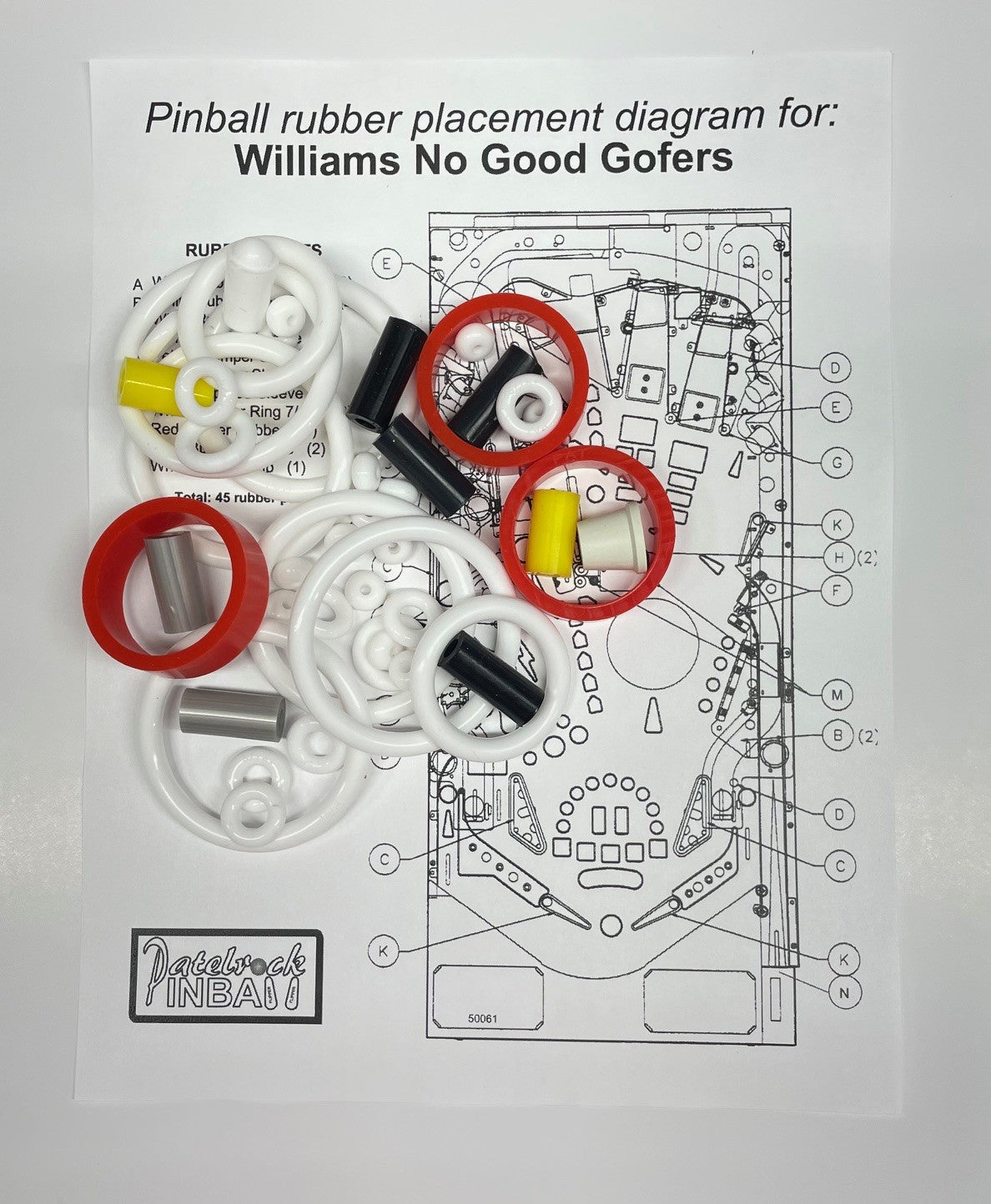 Williams No Good Gofers Pinball Machine Rubber Ring Kit