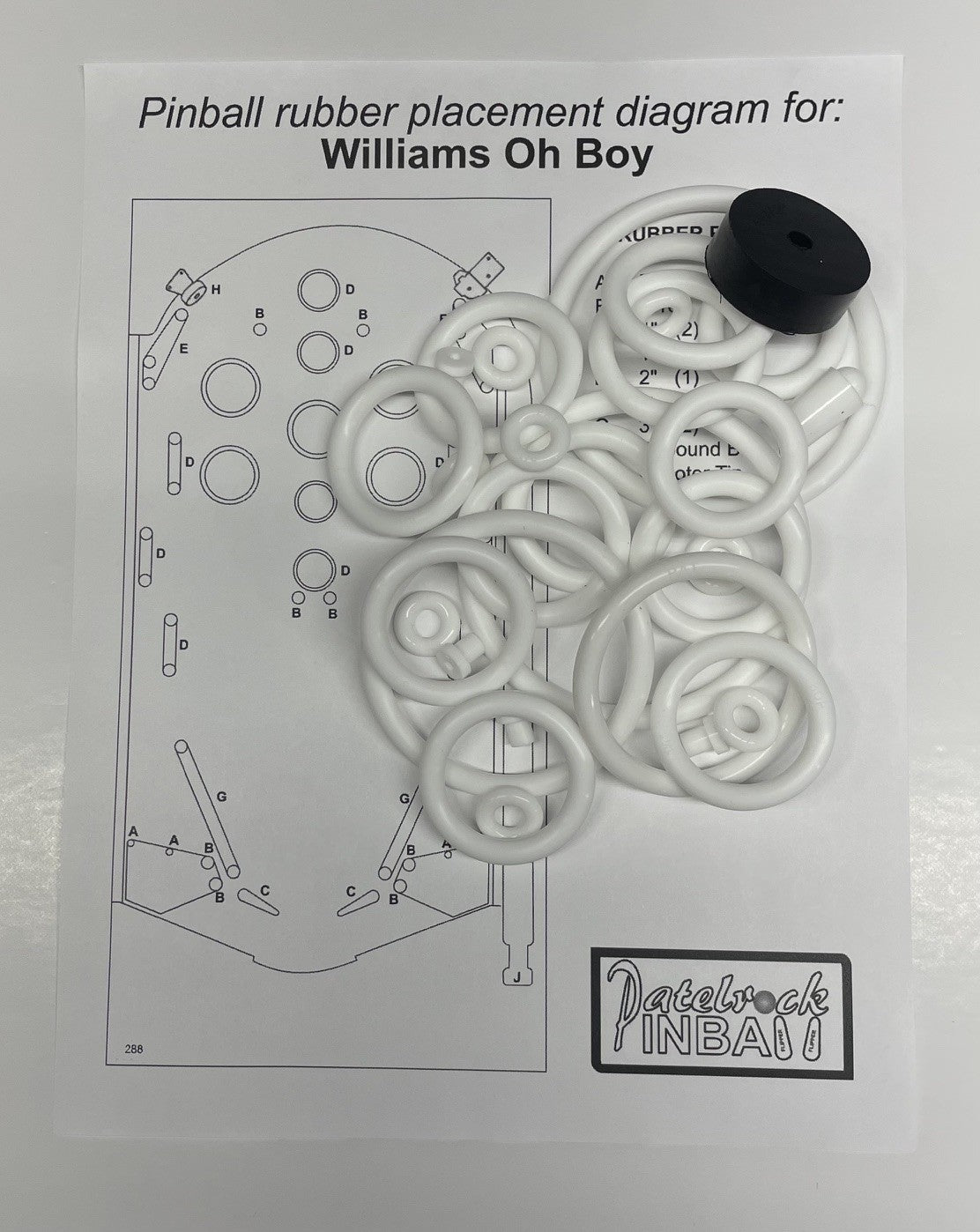 Williams Oh Boy Pinball Machine Rubber Ring Kit