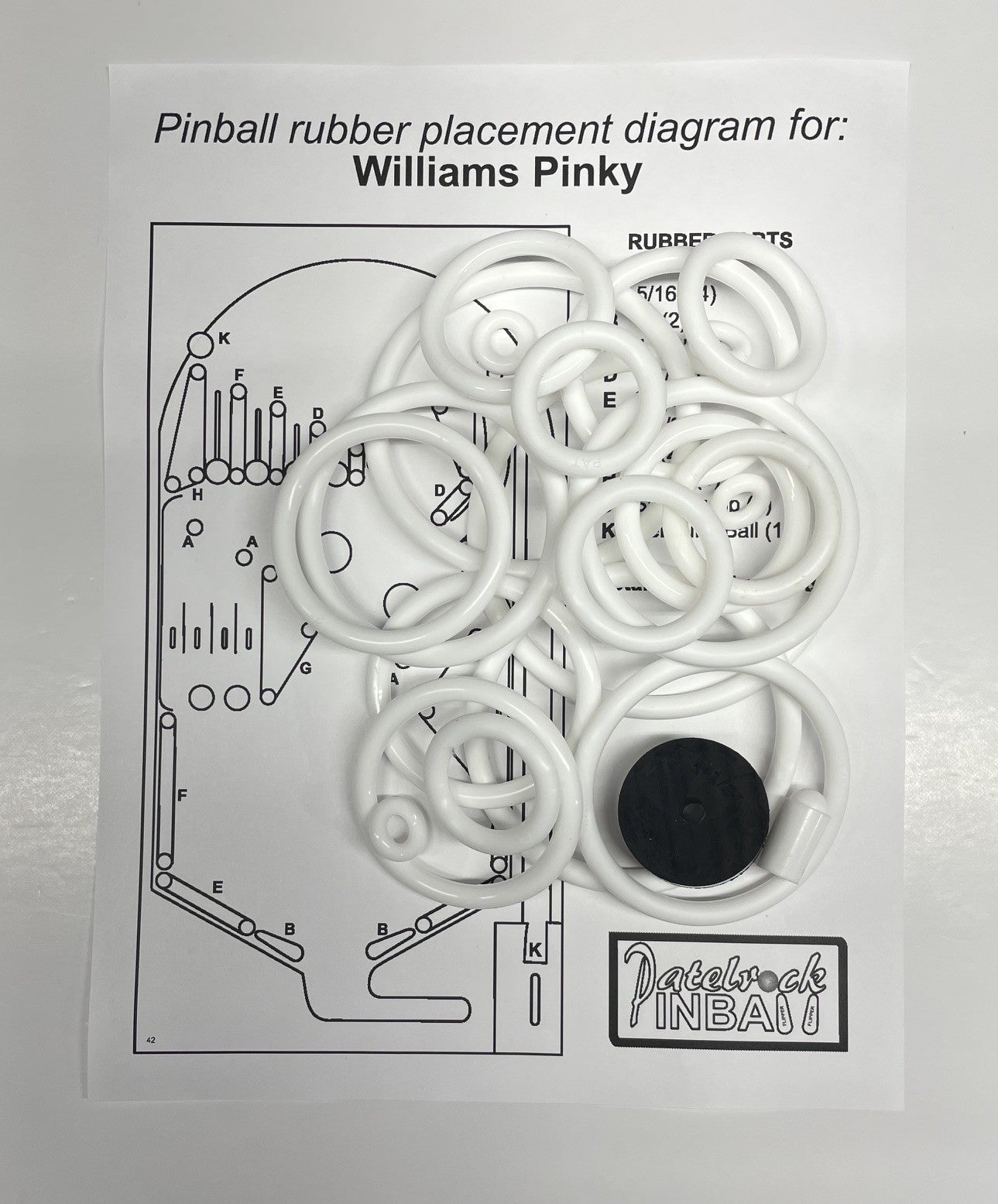 Williams Pinky Pinball Machine Rubber Ring Kit