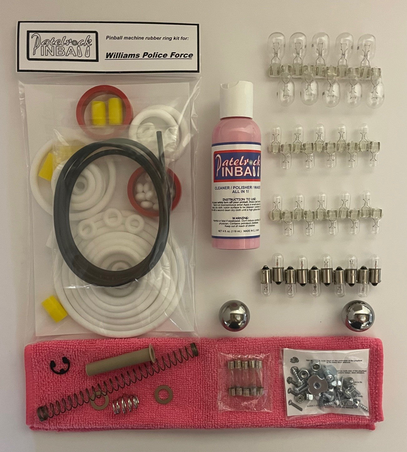 Williams Police Force Pinball Machine Maintenance Kit