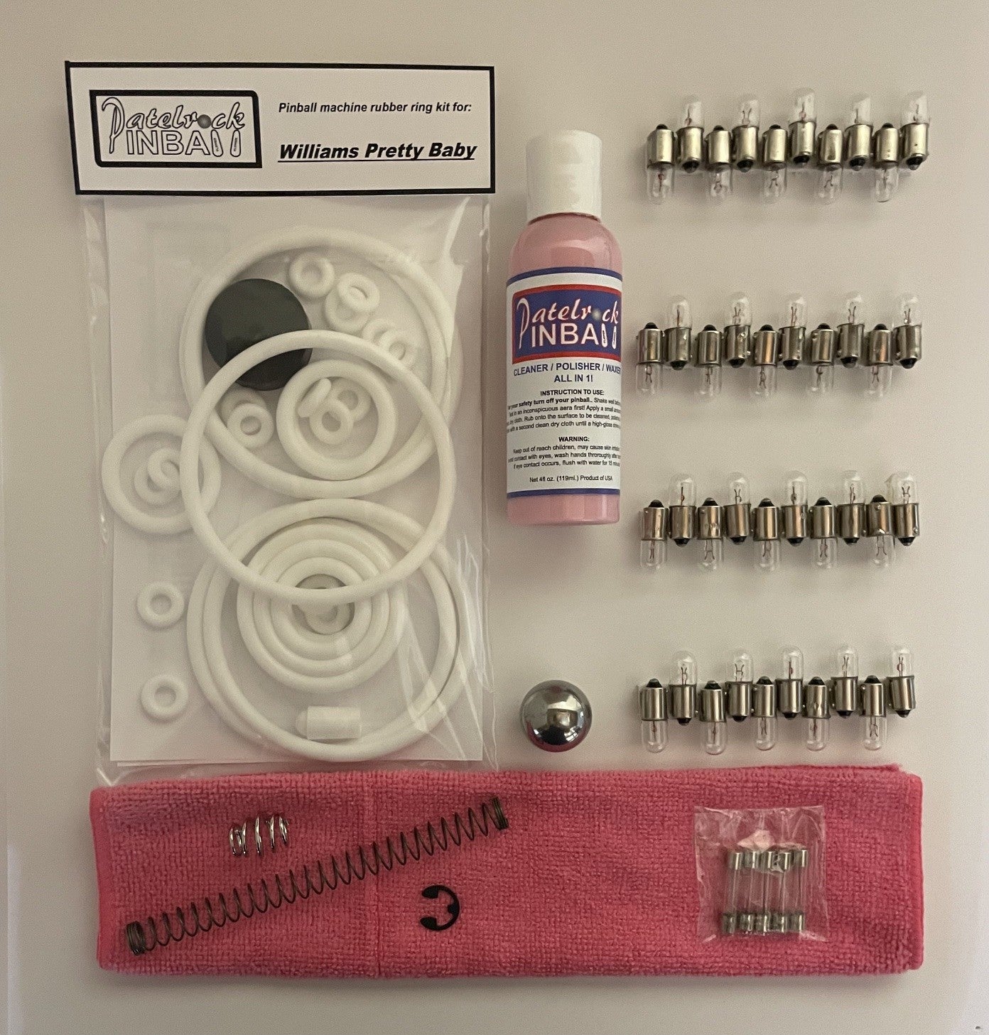 Williams Pretty Baby Pinball Machine Maintenance Kit