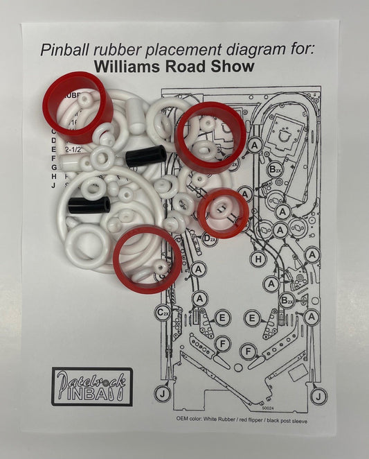 Williams Red & Ted's Road Show Pinball Machine Rubber Ring Kit