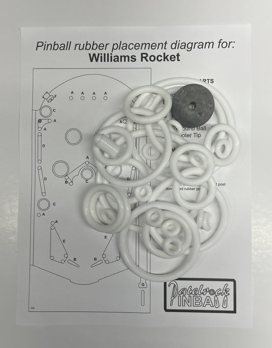 Williams Rocket Pinball Machine Rubber Ring Kit