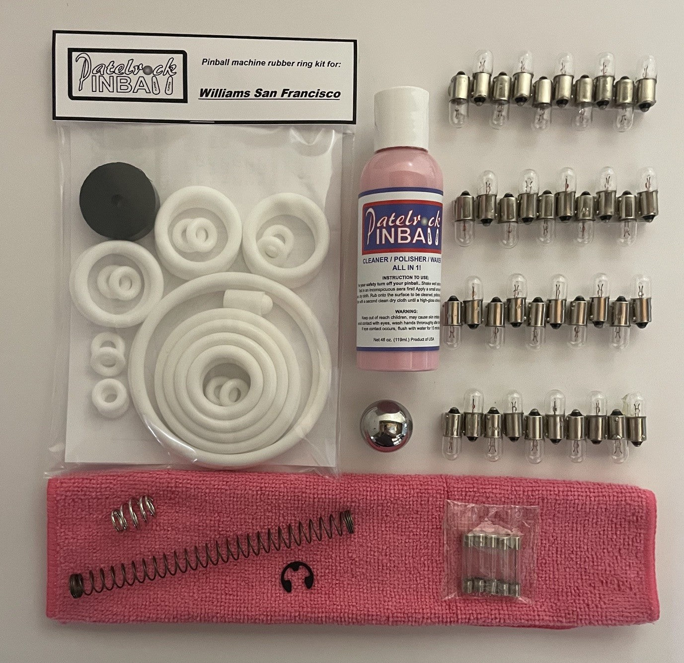 Williams San Francisco Pinball Machine Maintenance Kit
