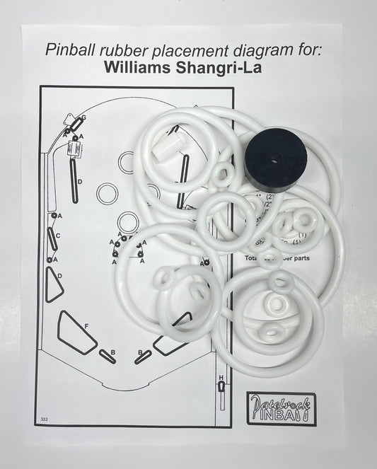 Williams Shangri-La Pinball Machine Rubber Ring Kit