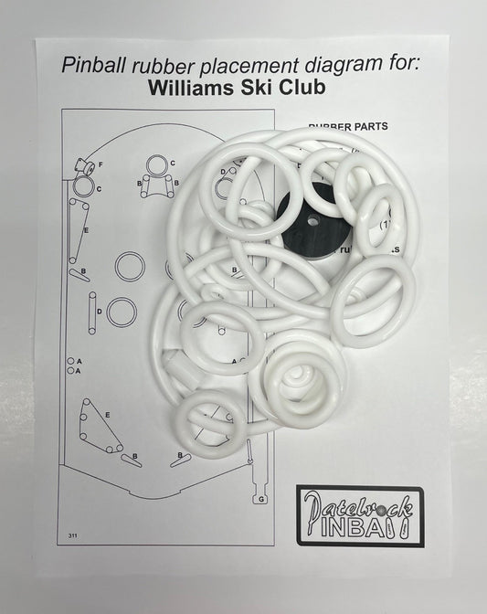Williams Ski Club Pinball Machine Rubber Ring Kit