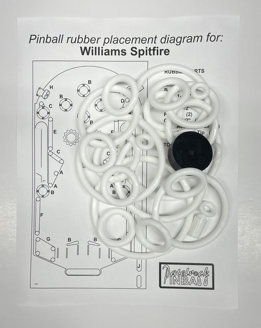 Williams Spitfire Pinball Machine Rubber Ring Kit