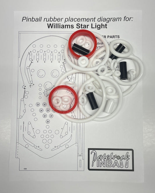 Williams Star Light Pinball Machine Rubber Ring Kit