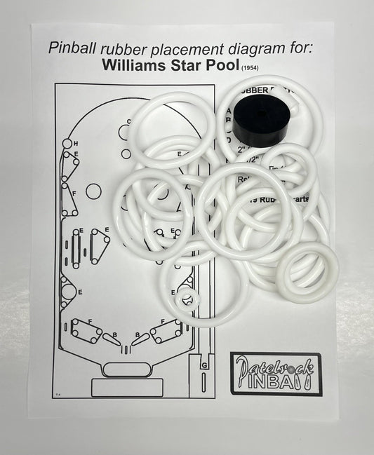 Williams Star Pool (1954) Pinball Machine Rubber Ring Kit