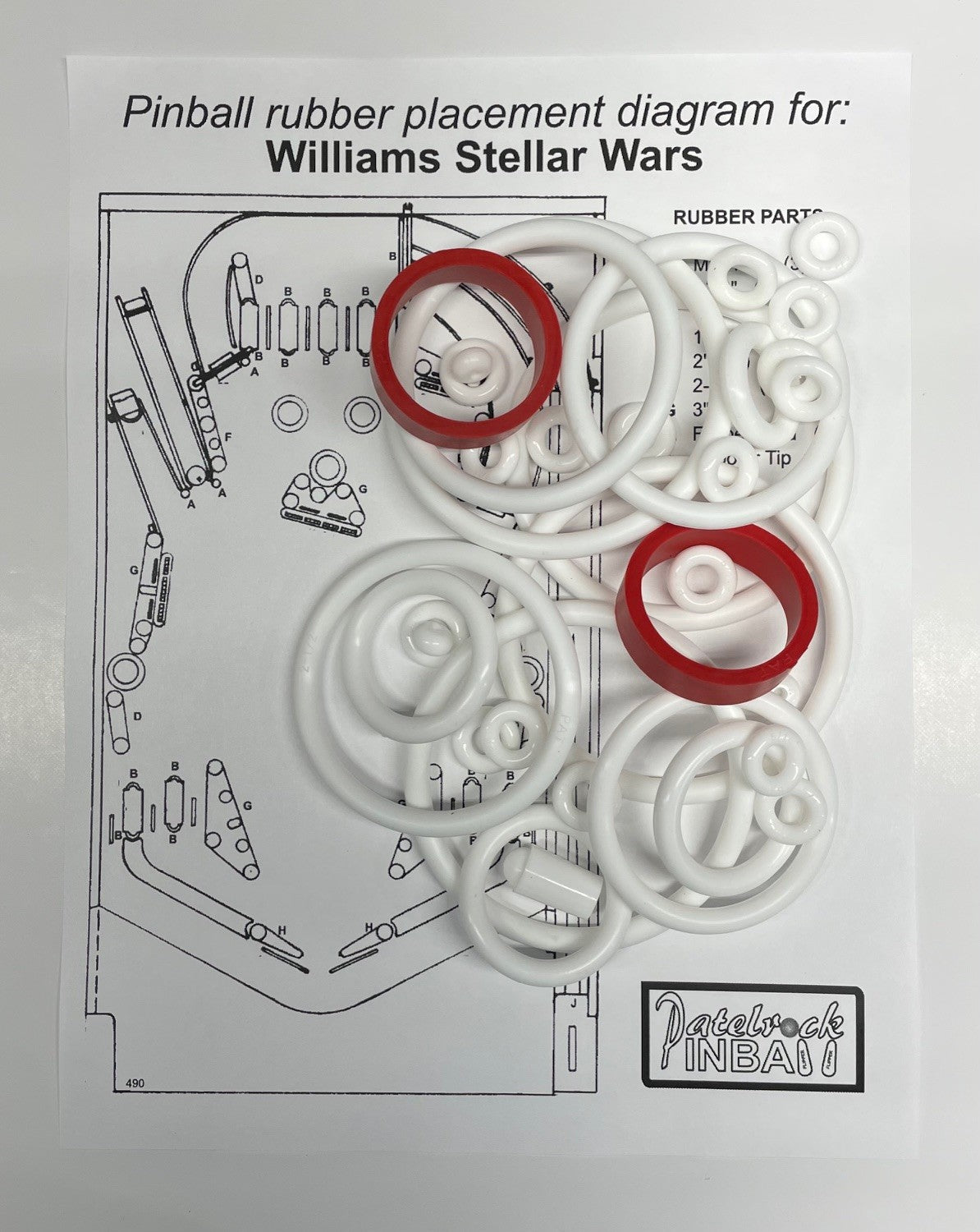 Williams Stellar Wars Pinball Machine Rubber Ring Kit