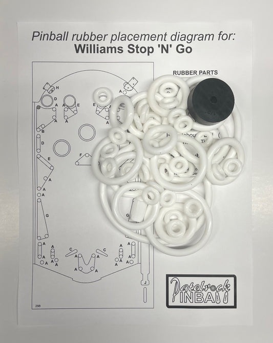 Williams Stop N Go Pinball Machine Rubber Ring Kit