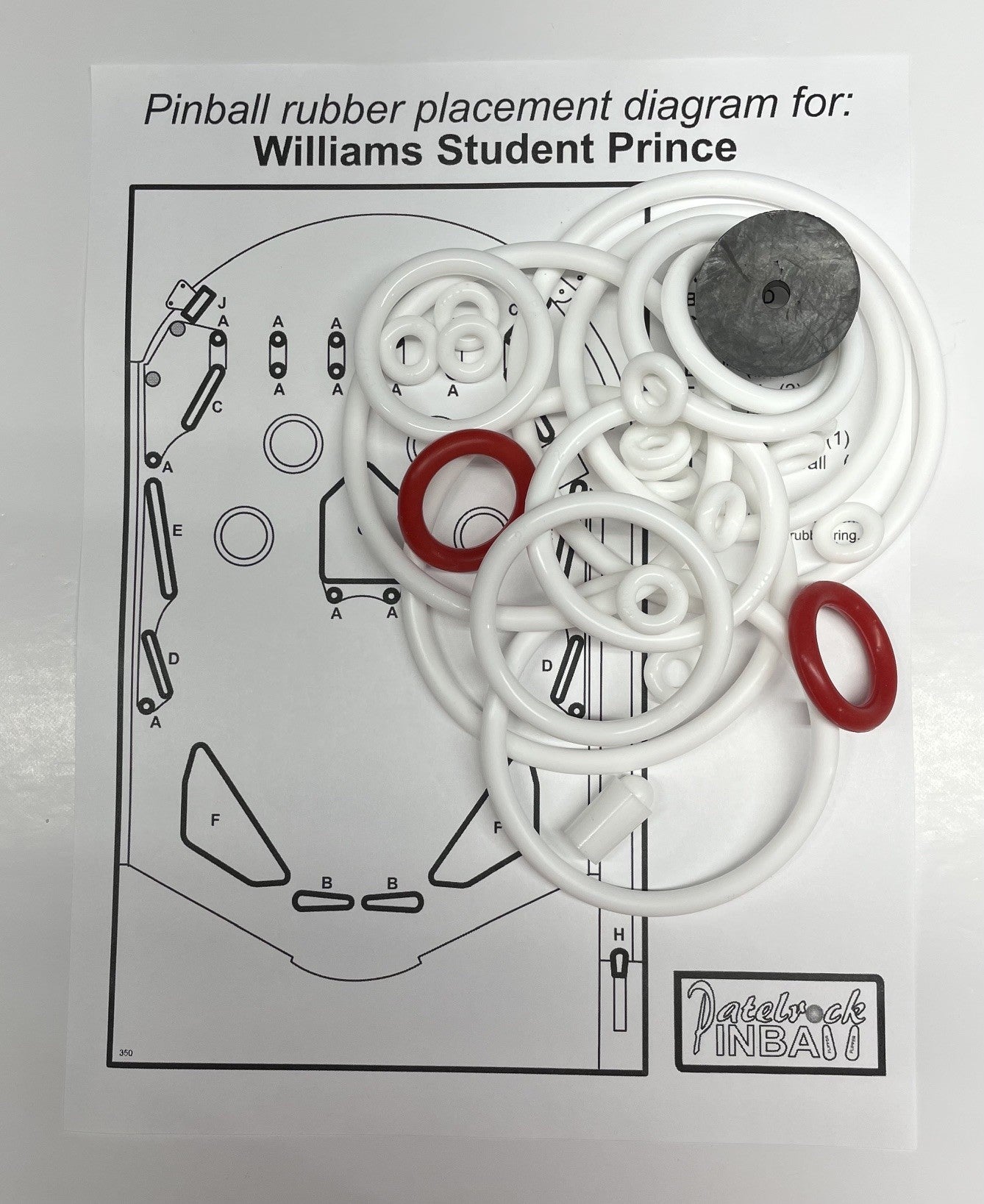 Williams Student Prince Pinball Machine Rubber Ring Kit