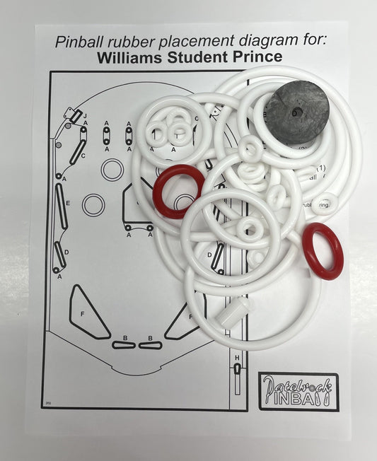 Williams Student Prince Pinball Machine Rubber Ring Kit