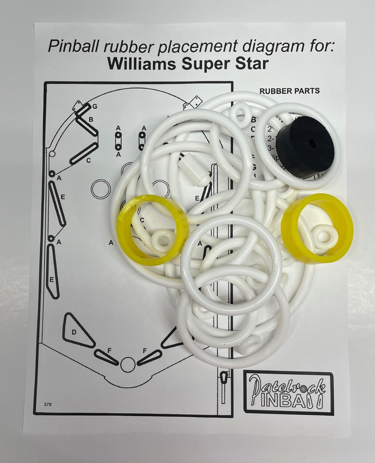 Williams Super Star Pinball Machine Rubber Ring Kit