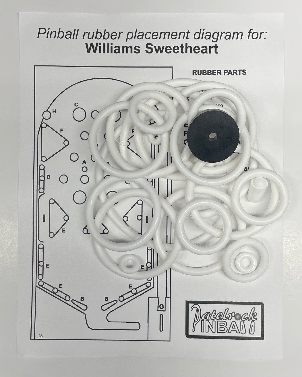 Williams Sweepstakes Pinball Machine Rubber Ring Kit