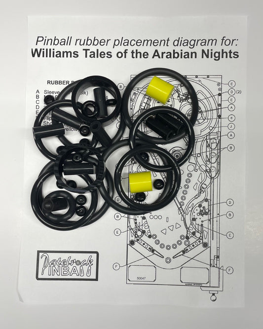 Williams Tales of the Arabian Nights Pinball Rubber Kit