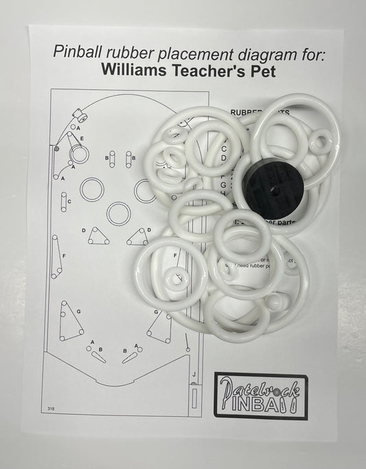 Williams Teacher's Pet Pinball Machine Rubber Ring Kit