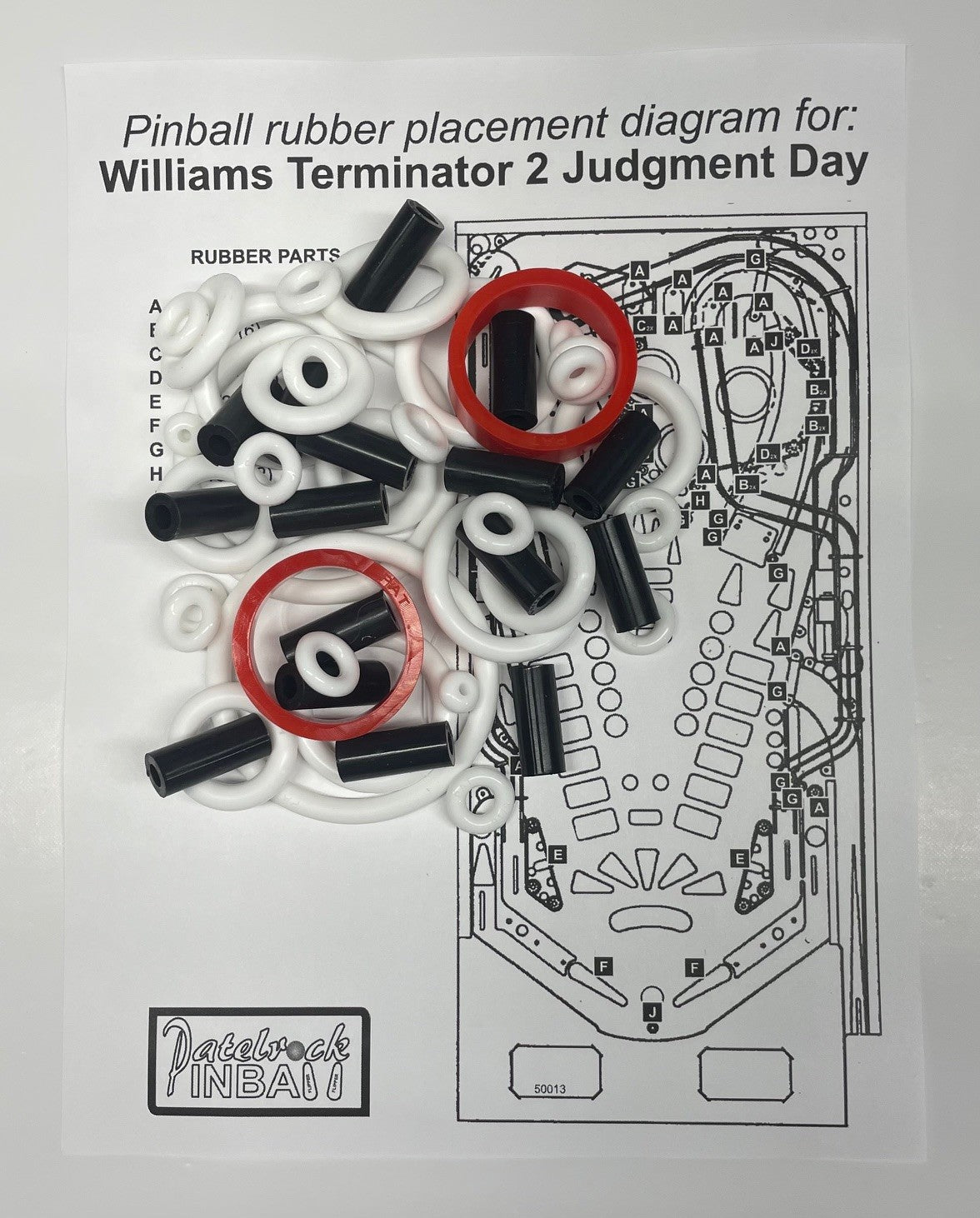 Williams Terminator 2 Pinball Machine Rubber Ring Kit