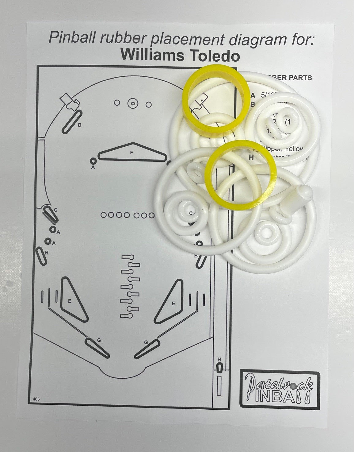Williams Toledo Pinball Machine Rubber Ring Kit