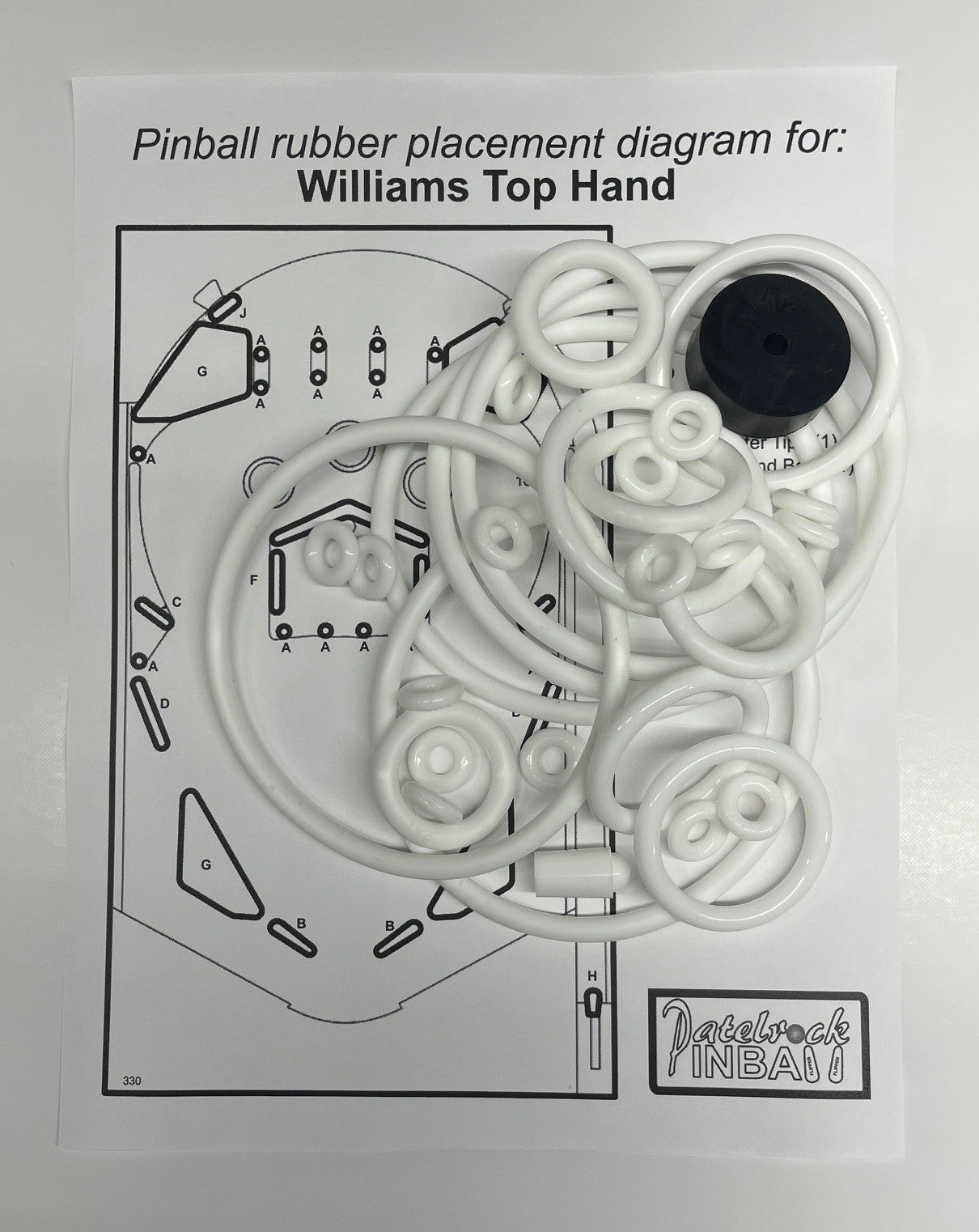 Williams Top Hand Pinball Machine Rubber Ring Kit
