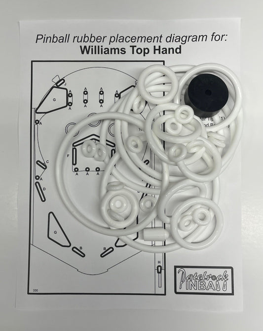 Williams Top Hand Pinball Machine Rubber Ring Kit