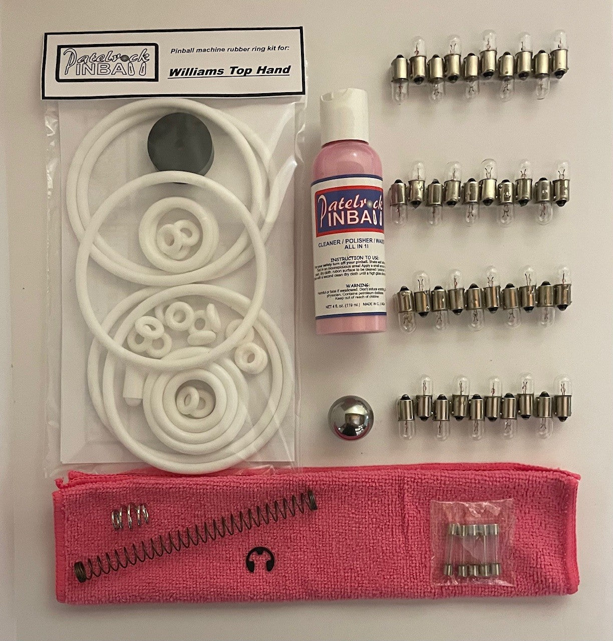 Williams Top Hand Pinball Machine Maintenance Kit
