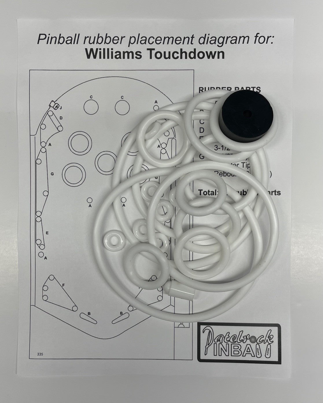 Williams Touchdown Pinball Machine Rubber Ring Kit