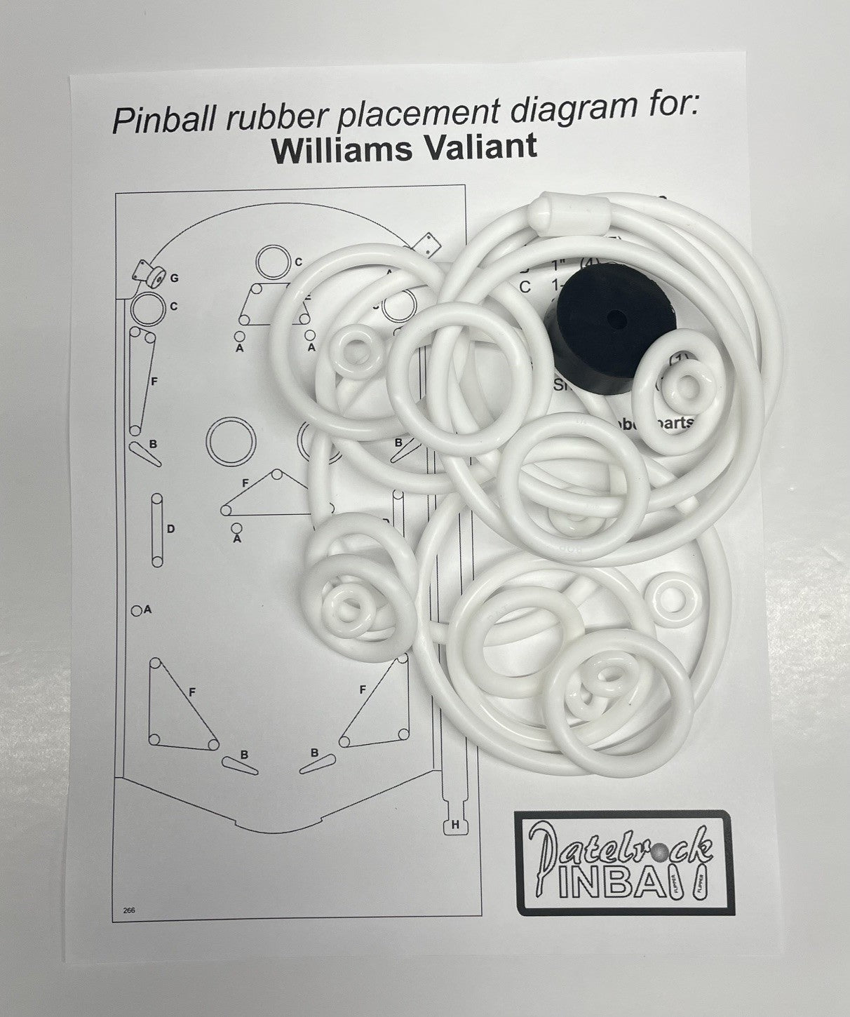 Williams Valiant Pinball Machine Rubber Ring Kit