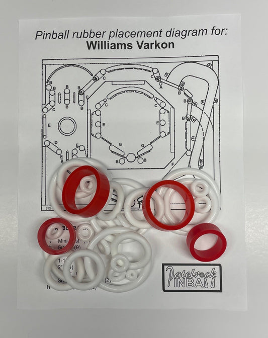 Williams Varkon Pinball Machine Rubber Ring Kit