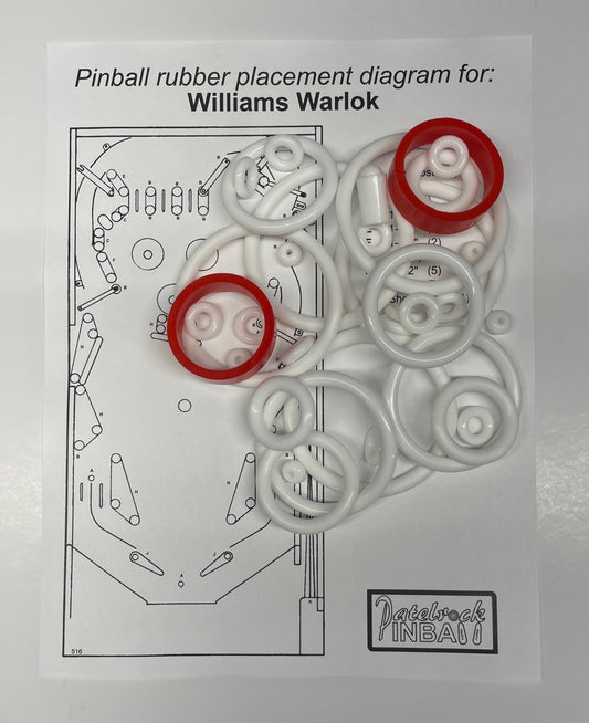 Williams Warlok Pinball Machine Rubber Ring Kit