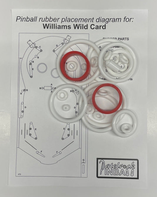 Williams Wild Card Pinball Machine Maintenance Tune Up Kit